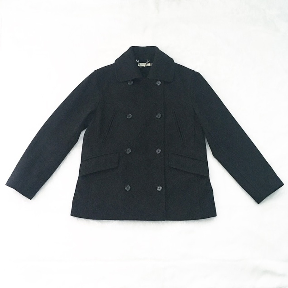 Like New Charcoal Gray J. Crew Wool Peacoat